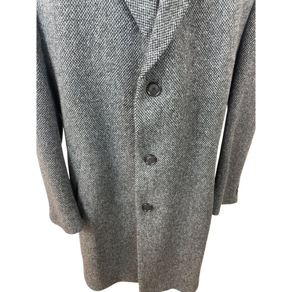 Jos. A. Bank Mens Gray Coat With Miniature Checekered Pattern - Picture 6 of 12
